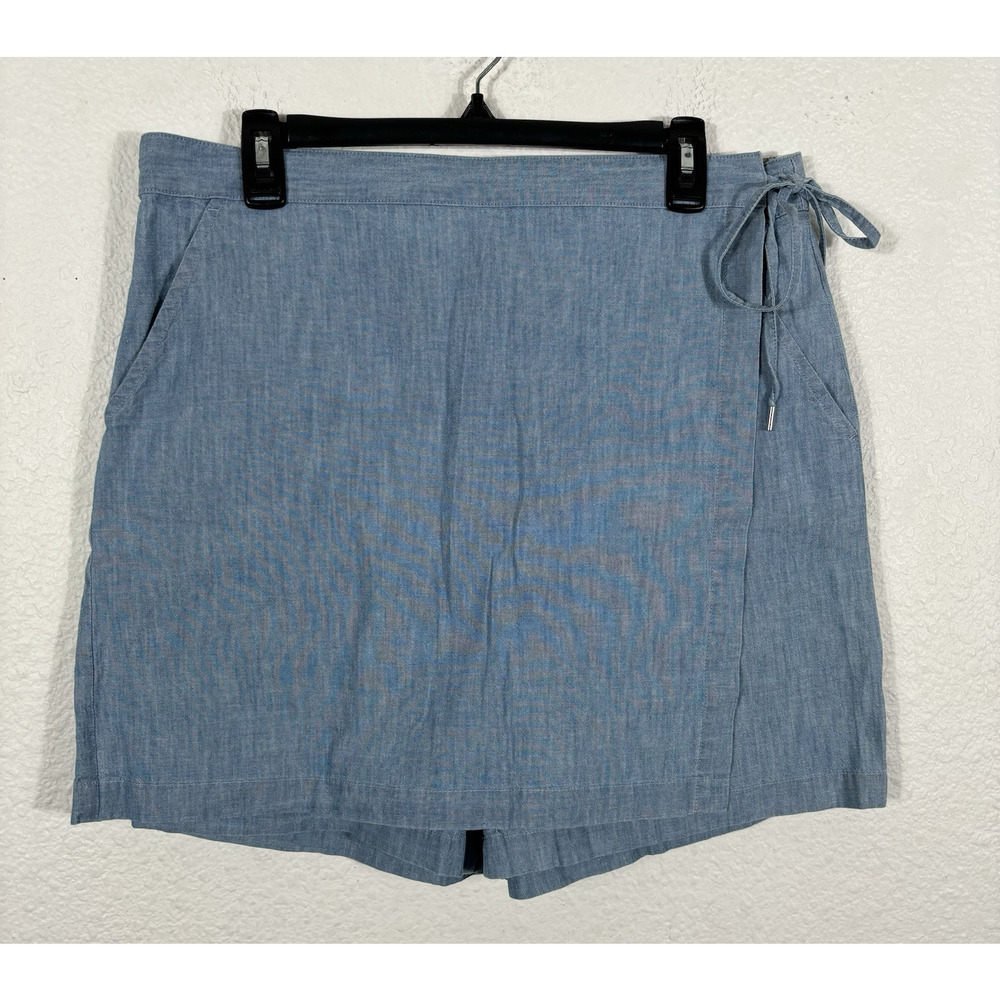 Brooks Brothers Skort Womens Size 12 Blue Cotton‎ NWT